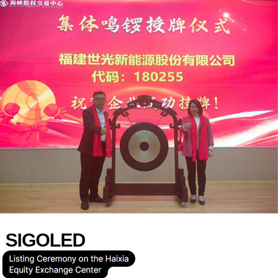 Ceremonia de cotización SIGOLED en el centro de intercambio de acciones de Haixia